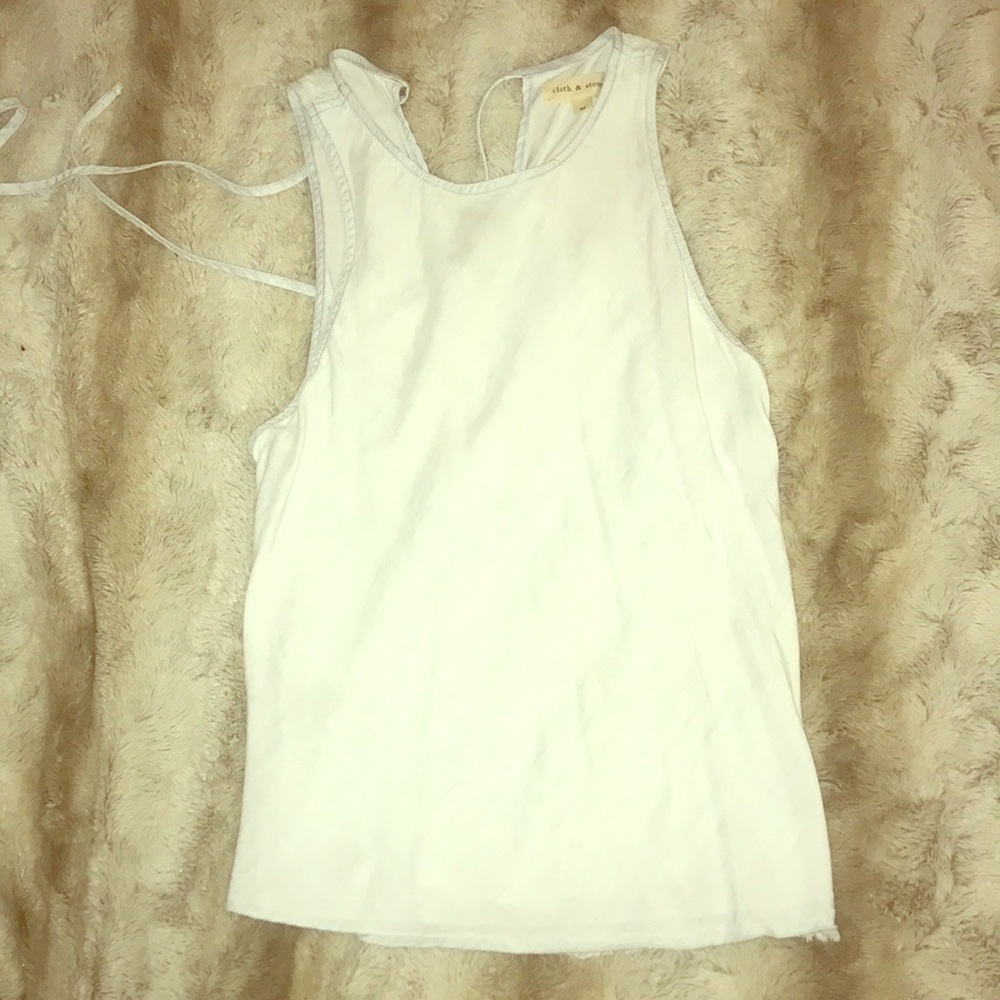 Cloth & Stone denim high neck tank top